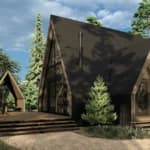 A-frame Forrest Dzen outside2