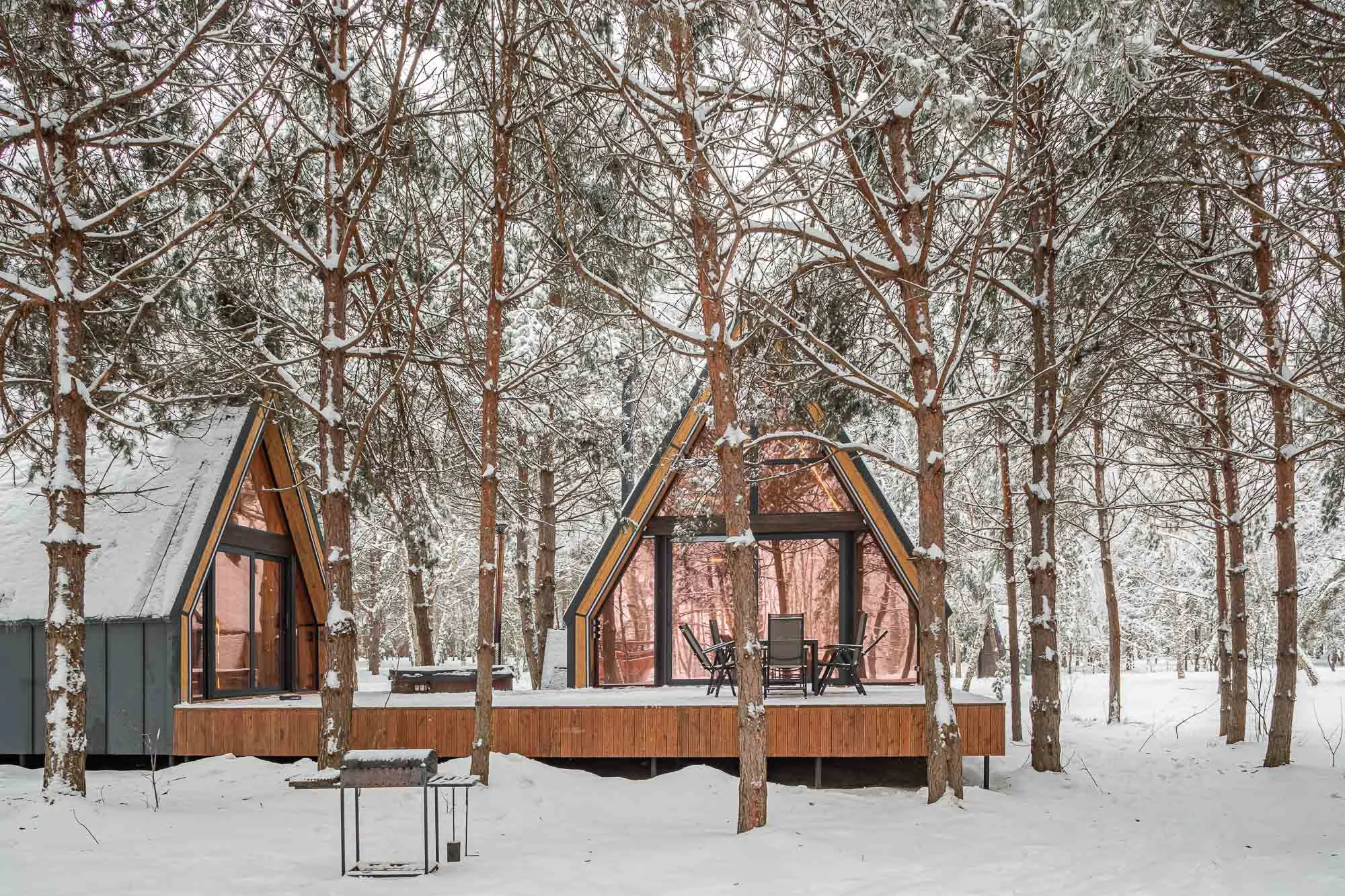 A-frame Forrest Duet outside